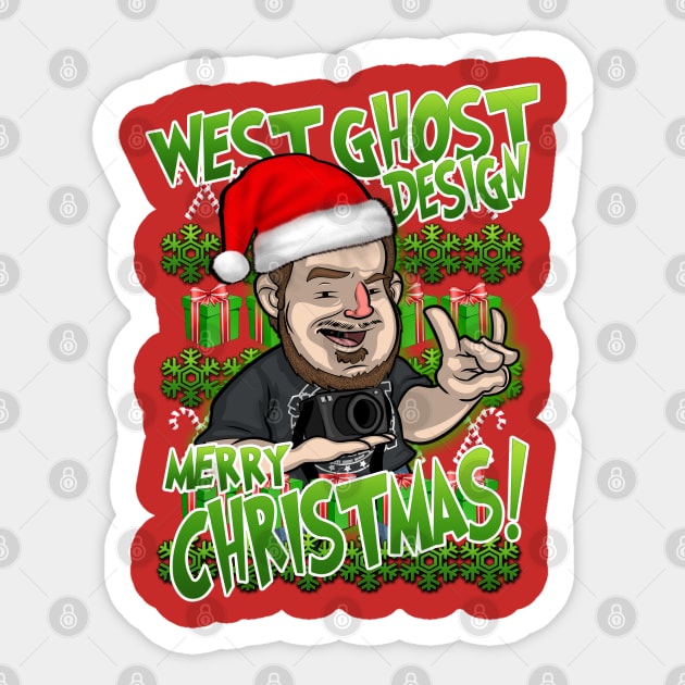 west ghost design christmas ugly sweaters T-Shirt Sticker by WestGhostDesign707